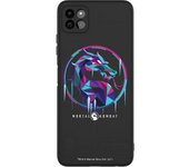 Funda original compatible con Samsung Galaxy A22 5G Negro con un diseño de Mortal Kombat Logo Ice