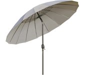 Outsunny Sombrilla de Jardín Ø250x240 cm con Manivela Parasol Exterior con Mecanismo de Inclinación y Poste Desmontable de Metal para Terraza Piscina Patio