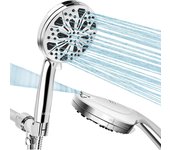 Cabezal de Ducha de alta presión, CIICII 8 Modos de Ahorro de Agua, Cabezal de Ducha de baño (Manguera de Ducha de 1,5 m/anti-atasca Boquilla) 1PC