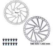 ZTTO Bicycle Brake Rotor 120 140 160 180 203mm 6 in Stainless Steel Hydraulic Brake Rotor MTB Road Bike Disc Brake With T25 Bolt