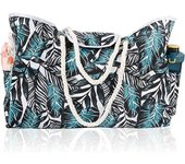 Bolsa de Playa Extra Grande para Mujer, Bolsa de Playa antirobo with Bolsillo interior, Bolsa de Natación familiar XXL para Playa, piscina, Gimnasio, Viajes