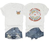 Casual and fashionable T-shirts with round necks and short sleeves let them misunderstand summer blouses