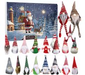 2024 Christmas Gnome Holidays Advent Calendar with Gnome Plush Toys 24 Days Xmas Countdown Calendar for Kids