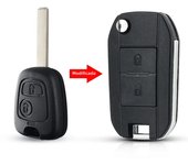 KEYYOU 1PCS NEW Flip Modified Car Key Case for Citroen C1 Peugeot 307 107 1007 207 407 607 206 205 106 405 HU83 NE73 Blade