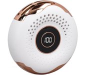 Ventilador de Cuello Colgante Sin Aspas Recargable con Pantalla LED - Blanco