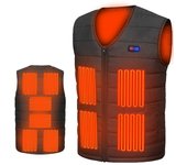 11 Area Heating Vest Men/Women Casual V-neck USB Heated Vest Smart Control Temperature Heating Jacket Cotton Coat Winter Hunting