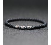 Noter Men 4mm Stone Bracelet Sanskrit Meditation Yoga Beaded Braclet Casual Jewelry Accessories Pulseira Masculina Gift For Him