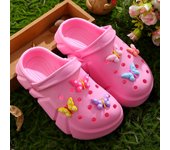 Casual Breathable Clogs With Cute Cartoon Charms For Girls, Slip-on Beach Slide, Anti Slip Garden Clog Shoes For Beaches