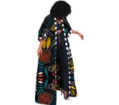 African Dresses for Women African Ethnic Print Loose Long Trench Coat Streetwear Dashiki African Clothes Cardigan African Kimono