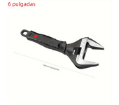 Wide Mouth Adjustable Wrench Set, 6-Inch & 10-Inch Wrenches, Plumbing Adjustable Wrench with Soft Grip,Metric, Cr-V Steel