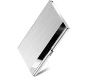 Metal Business Card Holder - Slim Pocket Business Card Case for Men & Women, Stainless Steel IC Cards Storage