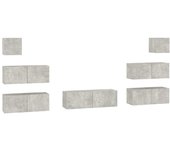 vidaXL Set de muebles para TV 7 piezas madera contrachapada, Mueble de Salon, Mueble TV, Mueble TV salon, Mesa de TV, Mueble tele