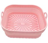 Solid Color Silicone Air Fryer Baking Pan Reusable Oven Silicone Dish Easy To Clean Baking Sheet Kitchen Baking Supplies