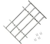 vidaXL Reja de Seguridad  para Ventanas Ajustable con 4 Travesaños Dimensiones 500-650 mm, 700-1050 mm, 1000-1500 mm