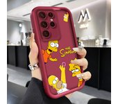 Cute The Simpsons For Samsung S20 S21 S22 S23 S24 FE Plus Ultra 5G Note 20 Ultra Eyes Ladder Phone Case