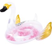 Cisne Blanco Gigante Hinchable con Plumas para Playa y Piscina (37548) +REGALO Pelota Hinchable Playa Multicolor