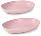 Plastic Forte - Juego de 2 Bandejas Classic Ovales de 2.3L y 3.2L Reutilizables. Rosa
