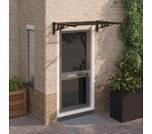 vidaXL Marquesina de puerta policarbonato negro 122x90 cm