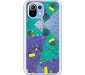 Funda compatible con Xiaomi Mi 11 Lite - Geometría Abstracta fondo Azul