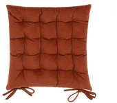 PLUSHOME COJÍN SILLA BURN OUT VELVET  40 X 7 X 40 CM,FUNDA: 100% POLIÉSTER. GRAMAJE FUNDA: 200 GR/M2. RELLENO: 100% FIBRA PP. 260 GR. LAZOS DE 30 CM.