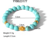 Encanto Anillo de piedra Natural Bohemia para mujer, anillo de acero inoxidable hecho a mano con circonita de turmalina colorida,bola de oro piedra negra lava volcánica naturaleza piedra negra amarillo Tigereye ágata ónix pulsera Reiki Chakra moda