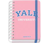 Agenda Escolar Dohe Yale Pink Lady A6 - Día Página - Papel 80g/m2 - Cubierta de Cartón Plastificado - Cierre Elástico - Rosa