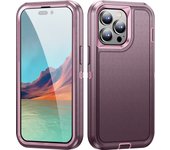 Reinforced Armored 3-in-1 Fall-proof Case for Apple iPhone16 15 14 13 12 11Pro Max Xs XR 7 8Plus providing maximum protection