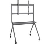 Aisens Soporte De Suelo Pro Con Rueda 1 Bandeja Para Pantalla Interactiva/Tv 120Kg De 50-86 Negro