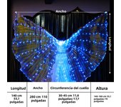 LED Dance Fairy Wings Cloak Children Dancers Colorful Butterfly Wings Stage Performance Belly Dancing Carnival Party Photo Prop
