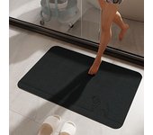 Concise Black Bath Mat Diatom Mud Non-slip Bathroom Floor Doormat Super Absorbent Entrance Carpet Doorway Kitchen Rug Home Decor
