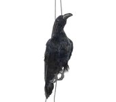 Colgante realista Dead Crow Decoy Tamaño natural Extra Negro Plumas Cuervo