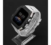 Luxury Carbon Fiber Case for Apple Watch S10 42mm 46mm Bezel Rubber Strap Modification Kit Iwatch Series 10 46mm 42mm