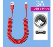 66W 5A USB Type C Data Cable 3A Micro USB Spring Pull Telescopic Fast Charging Cable for Sumsung Xiaomi POCO Huawei Honor LG