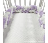 Protector de Cama de Bebe, cojín de cuna infantel, Cuatro Hebras trenzado de Nude, parachoques de Cuna, decoración de Bolsa suave para habitación, 1-5 M,Protector De parachoques a CUNA