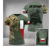 Men's T-Shirt Summer Short Sleeve 3D Printed Poland Soldier Veteran Harajuku Loose Top T-Shirt Men's Oversized Clothing 6XL
