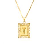 Gold Color 26 Alphabet Necklace For Women Men Stainless Steel Initial Letter Clavicle Chain Choker Birthday Party Jewelry Gifts