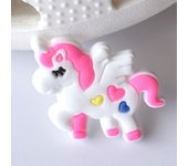1pcs New Season Unicorn Shoe Buckle Charms for Removable Garden Shoe Ornament PVC Soft Rubber Shoe Ornament Decoration
