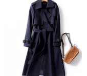 2024 Spring Autumn Women's Windbreaker New Korea Fashion Trench Coat with Belt Ladies Streetwear Loose Khaki Long Overcoat Women