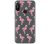 Tumundosmartphone Funda Gel Transparente para Xiaomi Redmi 6 Pro / Mi A2 Lite Diseño Flamenco Dibujos