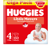 Huggies Little Movers - Ultra Comfort Pañales para Bebé, Tallas 3,4,5 y 6. Cintura Flexible, Elástica y Suave, Efecto Anti-Humedad, Mantiene al Bebé Seco hasta 12 horas, Comodidad para la piel 24/7, Diseños Disney.