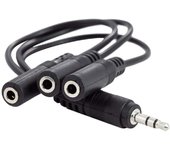Cable Duplicador Divisor audio auricular Jack 3.5mm Splitter 1 Macho a 3 Hembra