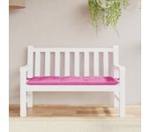 vidaXL Cojín para banco de jardín tela rosa 120x50x7 cm