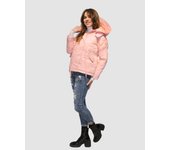 Chaqueta acolchada con capucha, Manga larga y cinta ajustable en la cintura - REF: 30736