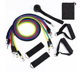 Multi Functional Fitness Tension Rope With Elastic Resistance Rope Five tube Yoga Exercise Trainer Fitness Training Tension Rope
