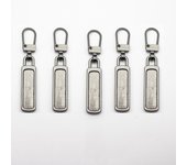 5pcs Detachable Metal Zipper Puller Universal Instant Repair Kit Zipper Sliders Head Repair Kit For Clothing Jacket Sewing Tools