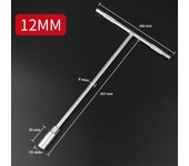 6-19mm T-Style Socket Wrench Mechanics's Driver Repair Socket Set Car Mechanical Workshop Tools Hex Wrench Hand Tools Nut Key