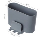 Toothbrush Holder Punch-free Wall-mounted Toothbrush Holder Shaver Toothpaste Mouthwash Cup Storage Rack Bathroom Accessories