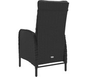 Conjunto de jardín VidaXL 2 sillones reclinables+1 mesita de ratán