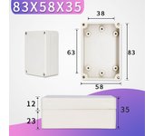 Outdoor Waterproof Enclosure Plastic Box Electronic Project Instrument Case Electrical Project Box Junction Box Housing