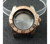 High-quality Silvery Black Case have inner ring 40.5mm watch men's case FIT NH34 NH35 NH36 movement Automtaic Watch Box